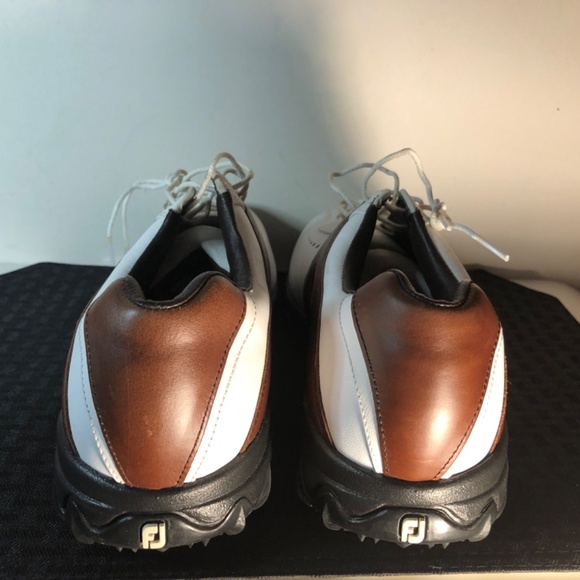 FootJoy Contour Series Mens Sz 11.5 Saddle Soft Spikes Golf Shoes - Picture 14 of 16